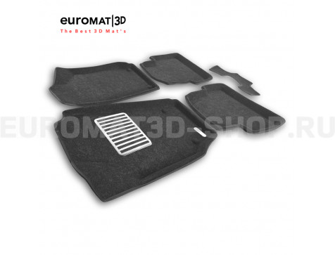 Текстильные 3D коврики Euromat3D Lux в салон для Skoda Fabia (2007-) № EM3D-004500