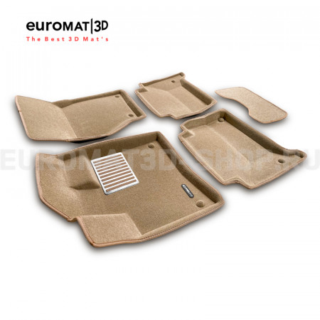 Текстильные 3D коврики Euromat3D Lux в салон для Audi Q7 (2005-2014) № EM3D-001105T Бежевый Текстильные 3D коврики Euromat3D Lux в салон для Audi Q7 (2005-2014) № EM3D-001105T Бежевый