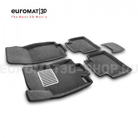 Текстильные 3D коврики Euromat3D Lux в салон для Nissan X-Trail (T32) (2015-2020) № EM3D-003724G Серые Текстильные 3D коврики Euromat3D Lux в салон для Nissan X-Trail (T32) (2015-2020) № EM3D-003724G Серые