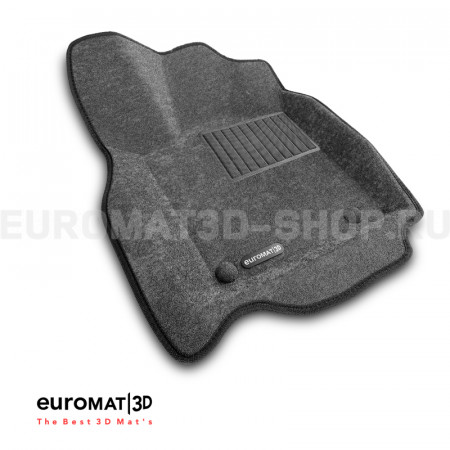 Текстильные 3D коврики Euromat3D Business в салон для Jeep Grand Cherokee (2010-) № EMC3D-002760G (Серые)