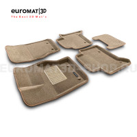 Текстильные 3D коврики Euromat3D Business в салон для Land Rover Discovery V (2017-) № EMC3D-003102T Бежевый