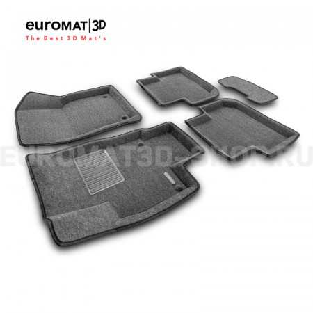 Текстильные 3D коврики Euromat3D Business в салон для Volkswagen Tiguan (2017-2024) (Укороченная) № EMC3D-005420G Серые Текстильные 3D коврики Euromat3D Business в салон для Volkswagen Tiguan (2017-2024) (Укороченная) № EMC3D-005420G Серые