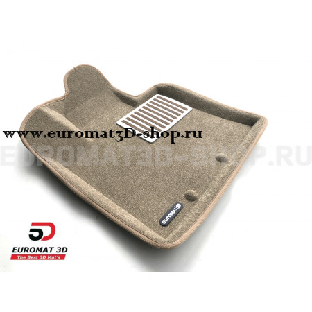 Текстильные 3D коврики Euromat3D Lux в салон для Kia Sorento (2013-2019) № EM3D-002919T Бежевые Текстильные 3D коврики Euromat3D Lux в салон для Kia Sorento (2013-2019) № EM3D-002919T Бежевые