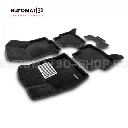 Текстильные 3D коврики Euromat3D Lux в салон для Skoda Octavia A8 (2020-) № EM3D-004507