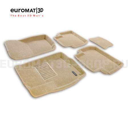 Текстильные 3D коврики Euromat3D Business в салон для Peugeot 4007 № EMC3D-003609T Бежевые Текстильные 3D коврики Euromat3D Business в салон для Peugeot 4007 № EMC3D-003609T Бежевые
