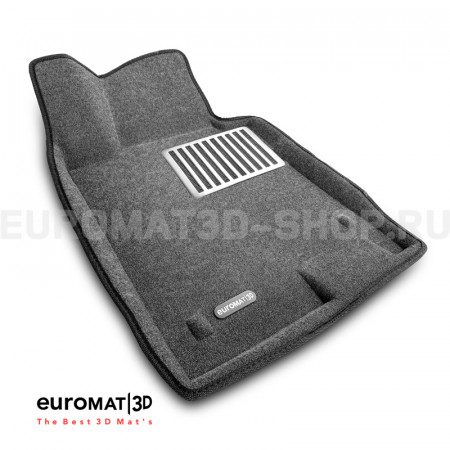 Текстильные 3D коврики Euromat3D Lux cалон для Kia K5 (2020-) № EM3D-002708G Серые