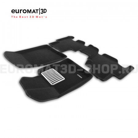Текстильные 3D коврики Euromat3D Lux в салон для Kia Mohave (2021-) № EM3D-002906