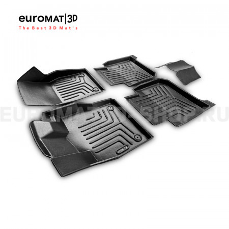 3D коврики Euromat3D Liner в салон для Skoda Kodiaq (2017-2024) № EM3DLI-004512 3D коврики Euromat3D Liner в салон для Skoda Kodiaq (2017-2024) № EM3DLI-004512