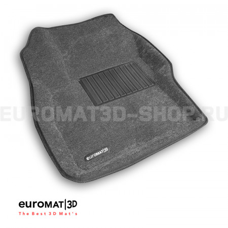 Текстильные 3D коврики Euromat3D Business в салон для Ford Focus 2 (2005-2011) № EMC3D-002214G Серые