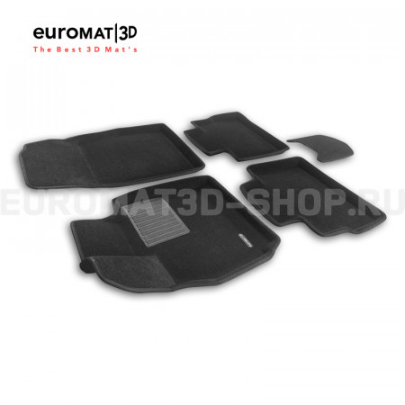 Текстильные 3D коврики Euromat3D Business в салон для Exeed RX (2023-) № EMC3D-001427