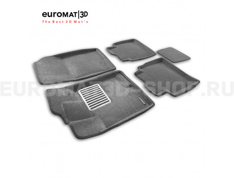 Текстильные 3D коврики Euromat3D Lux в салон для Haval Jolion (2021-) (полный привод) № EM3D-001473G Серые