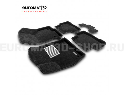 Текстильные 3D коврики Euromat3D Lux в салон для Cupra Ateca (2018-) № EM3D-004501