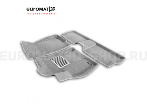 Текстильные 3D коврики Euromat3D Lux в салон для Chery Tiggo 7 PRO (2019-) № EM3D-001421S Светло-серые